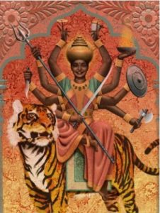 Feminine Power - Durga riding the tiger