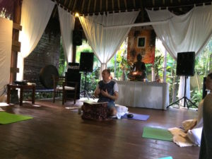 Peter teaching in beautiful Seminar Room, Villa Boreh, Bali 2017