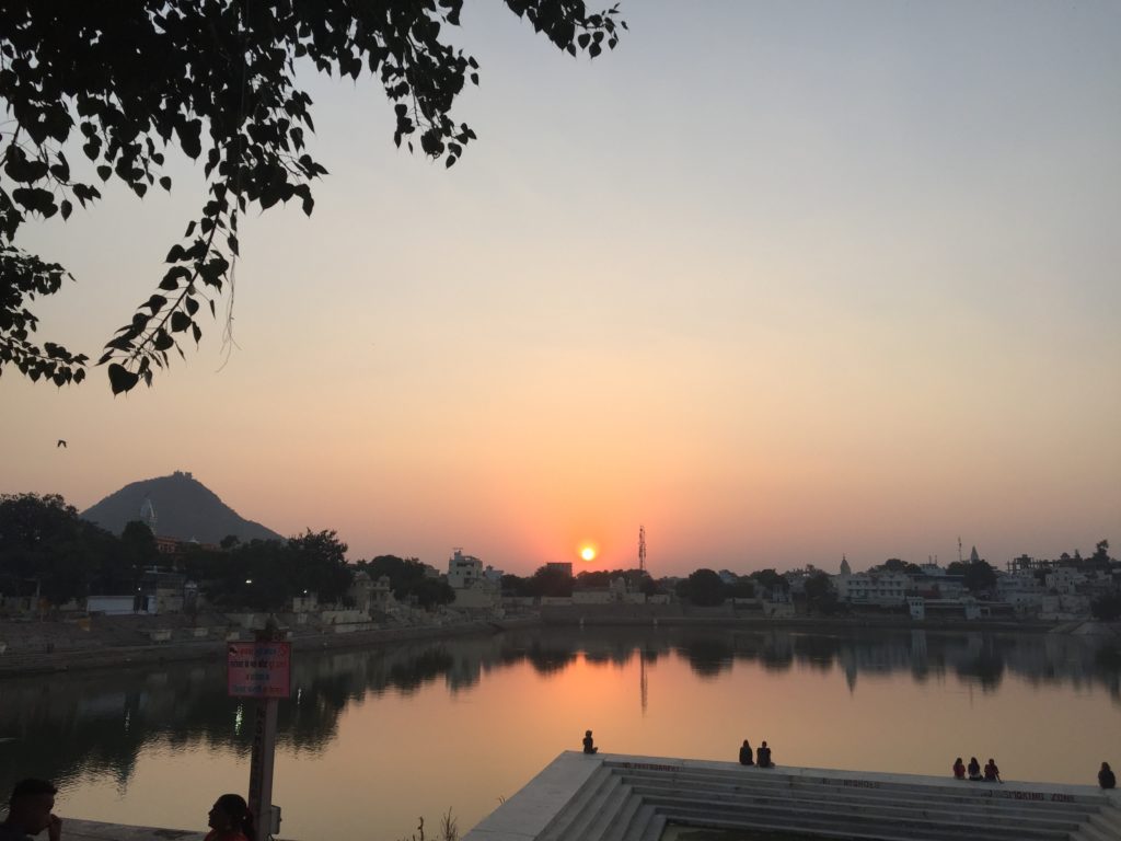 Ally Tantra at Pushkar Lake sunset